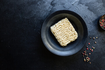 rice or wheat noodles cellophane pasta vegetables ready to eat on the table for healthy meal snack outdoor top view copy space for text food background image rustic