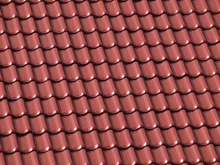 Czerwona ceramiczna dachówka