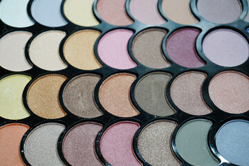 Cosmetic makeup facial set of colours for women with different complements