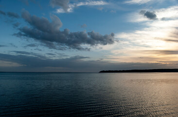 Sunset over the lake