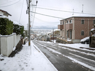 Fototapeta na wymiar 雪に覆われた街