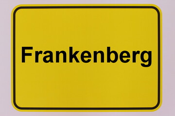 Illustration eines Stadteingangsschildes der Stadt Frankenberg