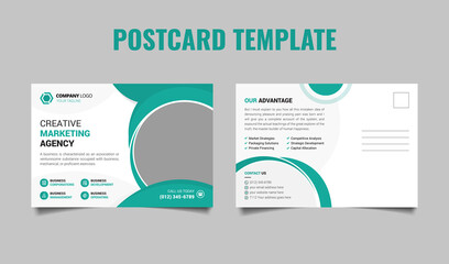 Creative marketing business postcard template