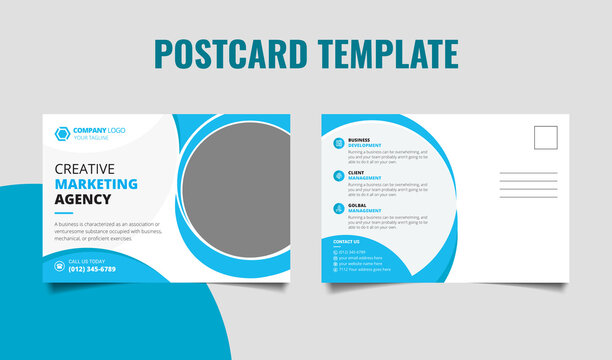 Corporate business postcard template design