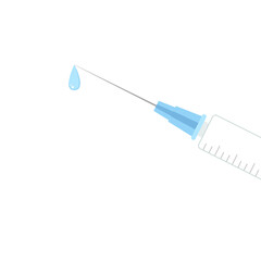 Syringe on white background. vector. Vaccine vector. 