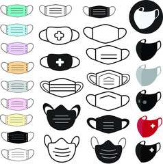 Medical Mask Coronavirus covid-19 face mask hygien Icon