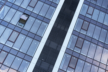 Modern Glass Building Architecture. Modern building, with structural lines