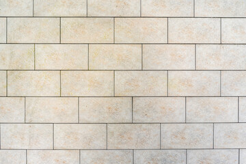 White brick wall. Texture of brick with gray filling