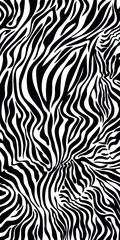 Zebra striped lines fur skin print background and texture seamless pattern for textile, fabric and fashion design, flat line vector and illustration.