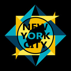 New York typography, design graphic, t-shirt printing man NYC