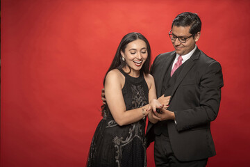 Wedding couple in love.