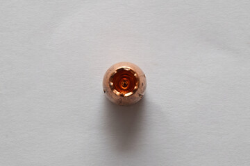 Copper bullet with hollow point