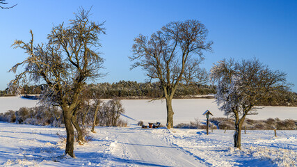 Winterlandschaft im Vorland des Thüringer Waldes