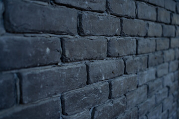 Texture of black brick wall