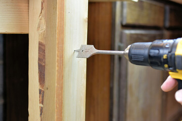 close up of a wood drill bit