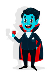 Happy Halloween. Vampire cartoon character