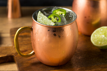 Boozy Refreshing Spicy Jalapeno Tequila Mule