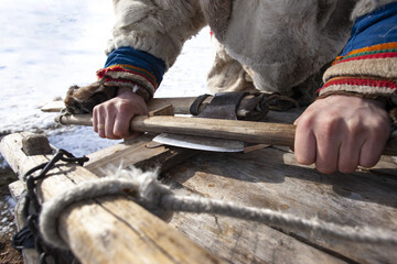 Tool for sharpening. Sami ax. Ethnography