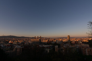 Fototapeta na wymiar Barcelona seen from above
