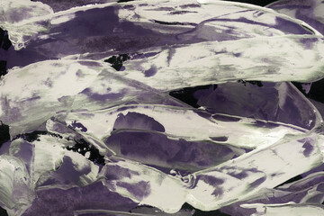 Modern contemporary acrylic background. Colorful texture made with a palette knife. Abstract painting on paper. Mess on the canvas.