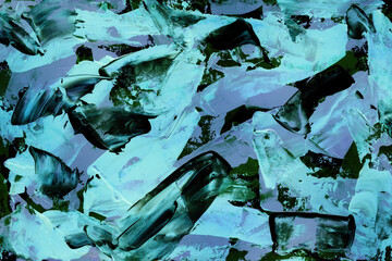 Modern contemporary acrylic background. Colorful texture made with a palette knife. Abstract painting on paper. Mess on the canvas.