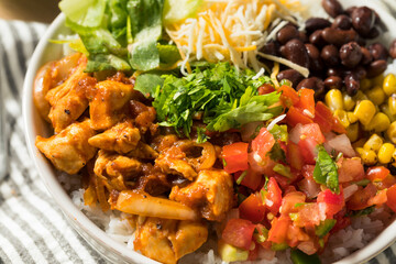 Homemade Healthy Chicken Burrito Bowl