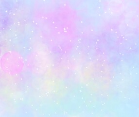 Bright pastel sparkling background. Glitter star dust. Defocused colorful design.