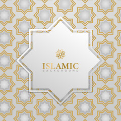 Square ornament islamic background design vector