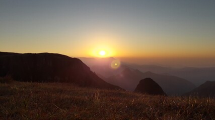 sunrise over the mountains