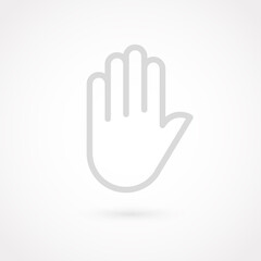 Fototapeta premium Outline hand icon. Gesture concept. Vector illustration, flat design