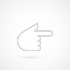 Outline hand icon. Gesture concept. Vector illustration, flat design