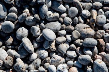 Different types of beach stones
