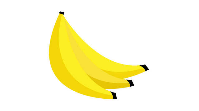 Bananas on a white background, fruit. Food. Vector illustration