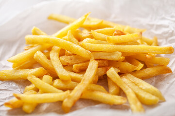 French Fries on white background. High quality photo.