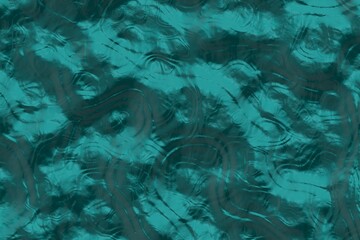 modern light blue fluid surface under small rain computer graphics background illustration