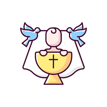 baby first communion ceremony doves clip art preview