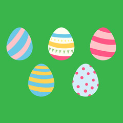 stock vector illustration of Easter eggs. the celebration of Easter. coloring eggs. elements for postcards and decoration.