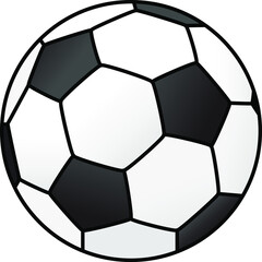 A classic black and white soccer ball.
