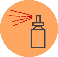 Throat spray icon in trendy flat style isolated on a peach background. Throat spray  icon page symbol for your web site design  logo, app, UI. Vector illustration, EPS10.