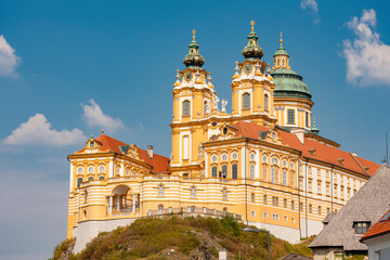 Fototapeta na wymiar View of the historic Melk Abbey (Stift Melk), Austria