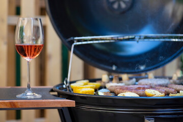 rose wine and garden grill