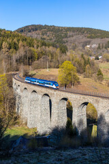 Railway viaduct Novina in Krystofovo udoli, Northern Bohemia, Czech Republic