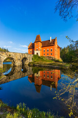 Naklejka na ściany i meble Cervena Lhota castle in Southern Bohemia, Czech Republic