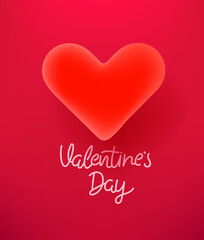 Valentines Day celebration vector banner with beautiful heart