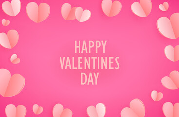 Happy Valentines Day. Template for greeting card, cover, presentation