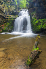 Resov waterfalls on the river Huntava in Nizky Jesenik, Northern Moravia, Czech Republic