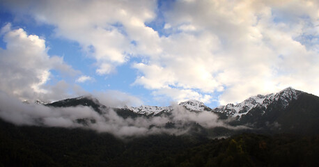 Fototapeta premium Mountain peaks of the Caucasus