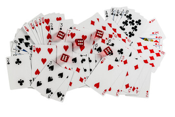 Playing Cards Poker Size. Suits Sign Heart Club Diamond Spade.