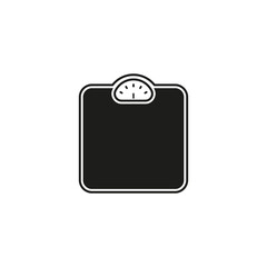 Weight scales icon design in flat style. Isolated. Vector.	