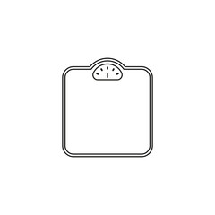 Floor scales icon. Vector. Line style.	